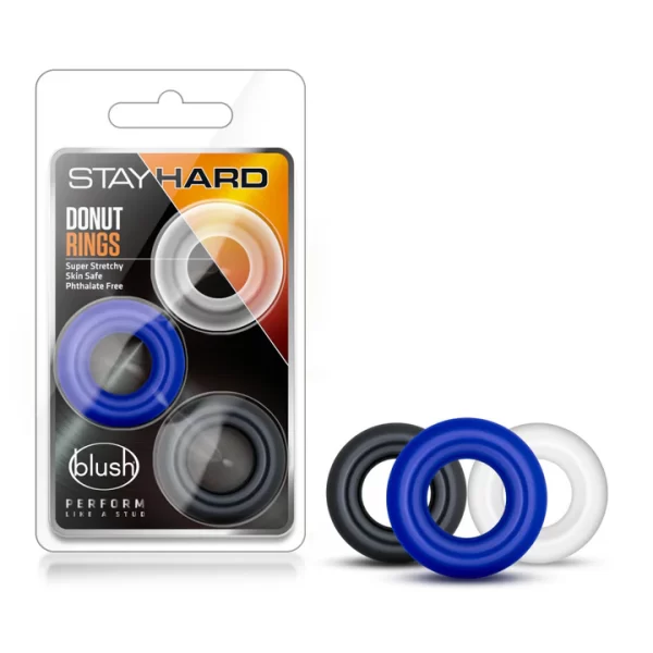 Stay Hard Donut Rings 3 Pack