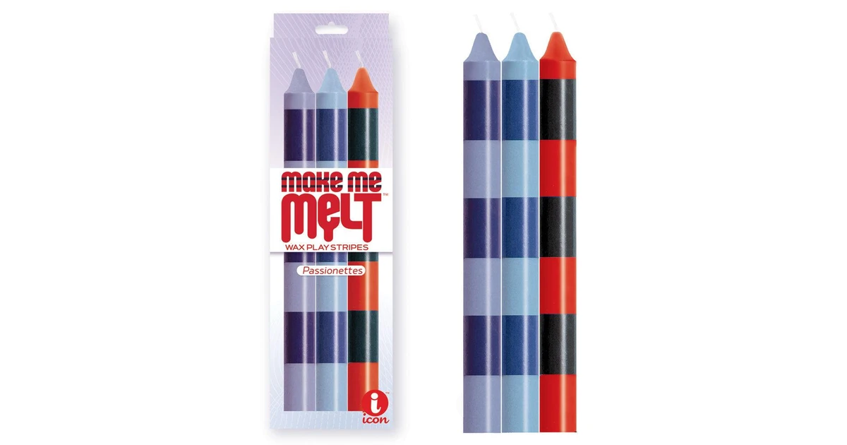 Icon Make Me Melt Drip Candles Stripes