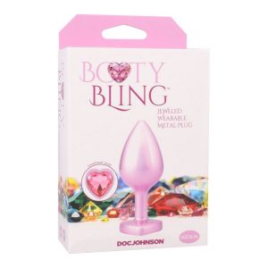 Booty Bling Heart Diamond Plug Pink