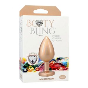 Booty Bling Heart Diamond Plug Gold