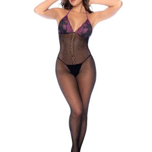 Mapale Fishnet and Lace Bodystocking