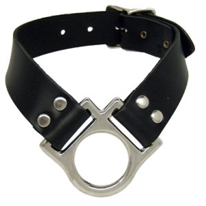 Kookie  Leather Collar With Halter Ring