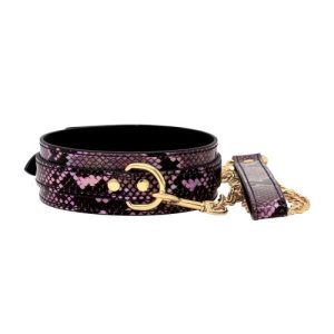 Nobü Fetish Collar & Leash Black & Pink