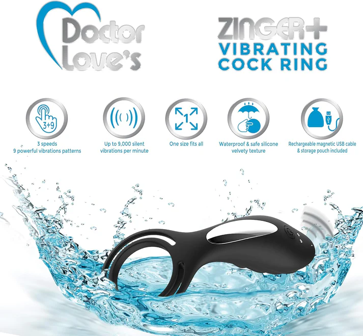 Doctor Love Zinger Vibrating Ring Black - Image 4