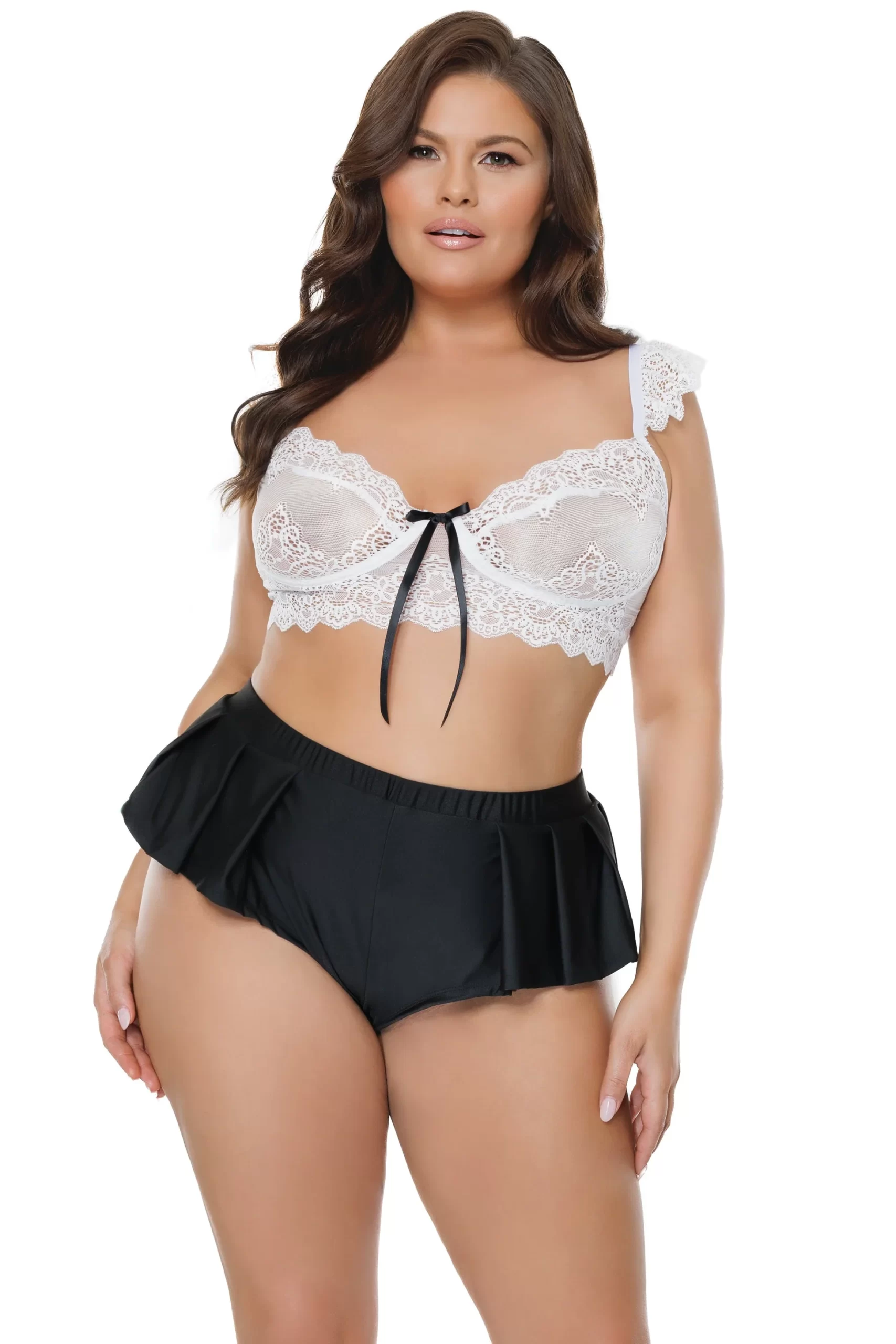 Coquette Bijou Pleated Shorts Black - Image 4