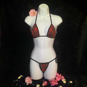 Fagioni 2pc G-String Set Plaid