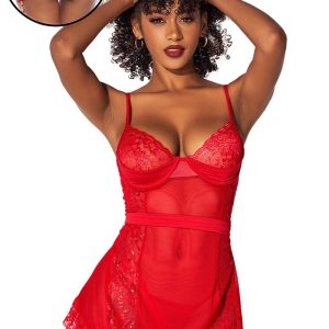 Mapale Apron Style Babydoll Red