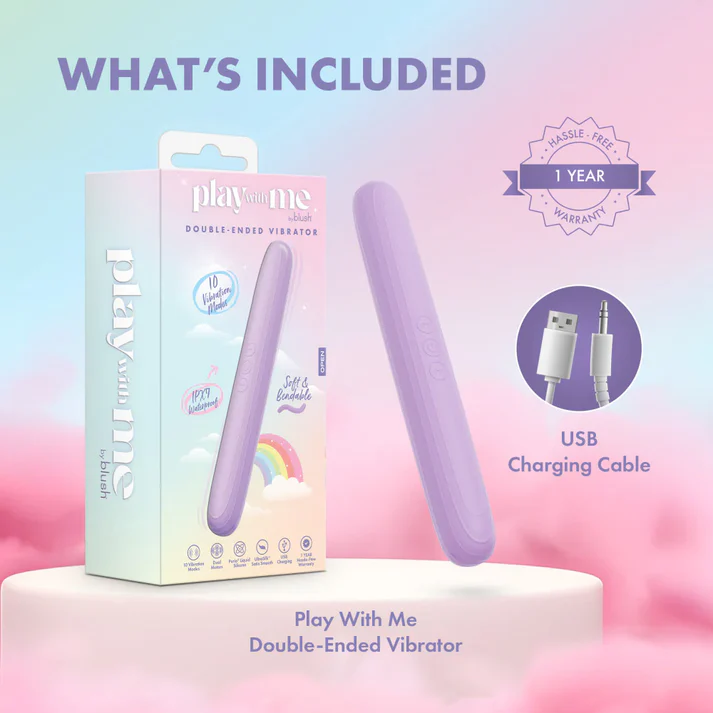 Play With Me Silicone Double Ended Vibrator - Image 2