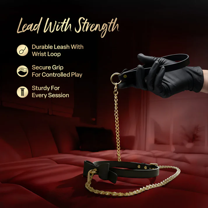 Temptasia® Ardor® Collar & Leash Black Bow - Image 4