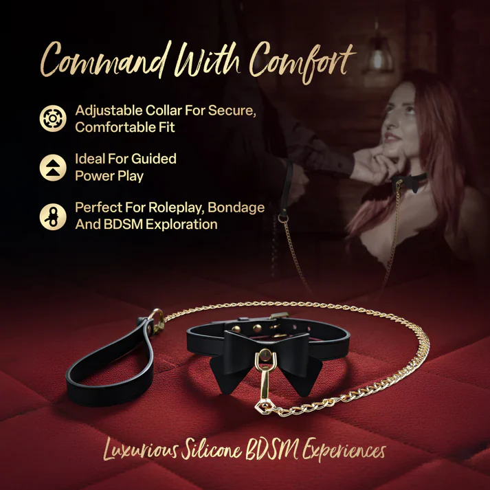 Temptasia® Ardor® Collar & Leash Black Bow - Image 5