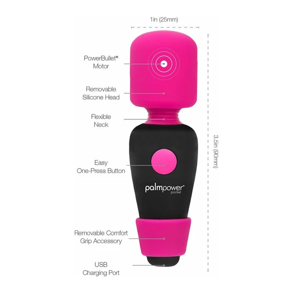 PalmPower Pocket Rechargeable Mini Massager - Image 5