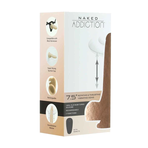 Naked Addiction™ The Freak - 7.5" Rotating & Thrusting Vibrating Dong - Image 2